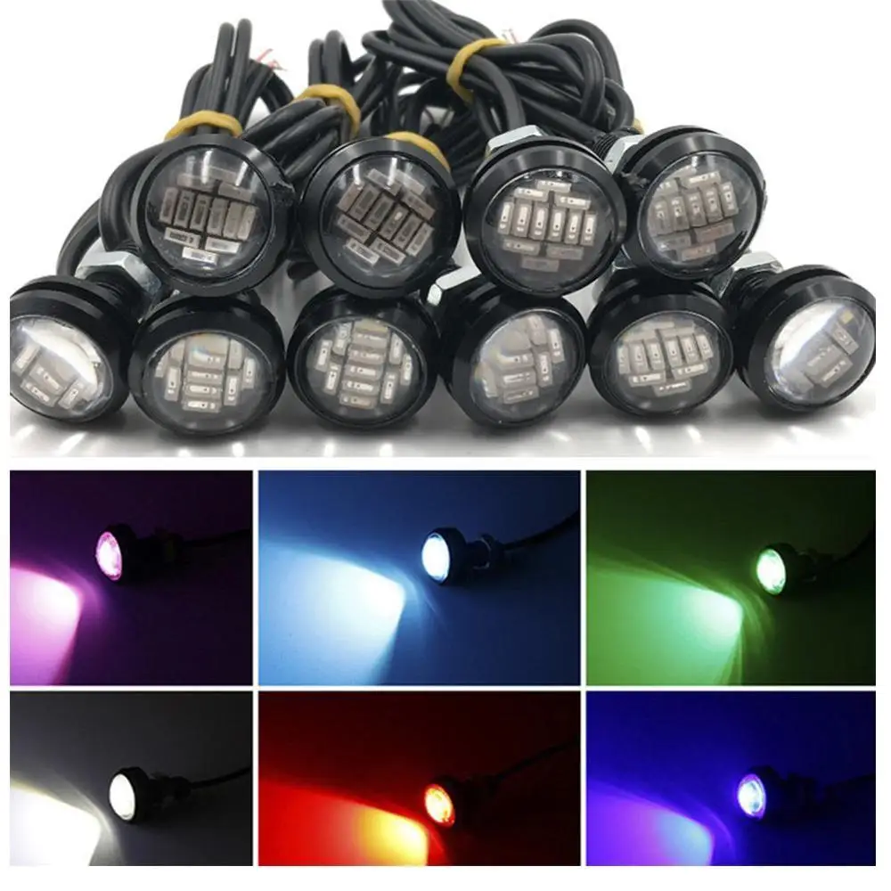 

Car Driving Steering Sunlight Steering Lamp DC 12V LED Light Lamp Eagle Backup Eye Daytime Running Auto Car Light S2P1