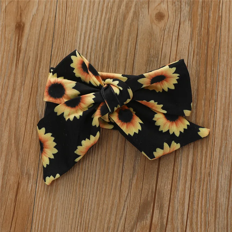 

3pcs Newborn Infant Baby Girls Letter Ruffle Romper Sunflowers Shorts Headbands Outfits Toddler Kids Girl Clothing Summer
