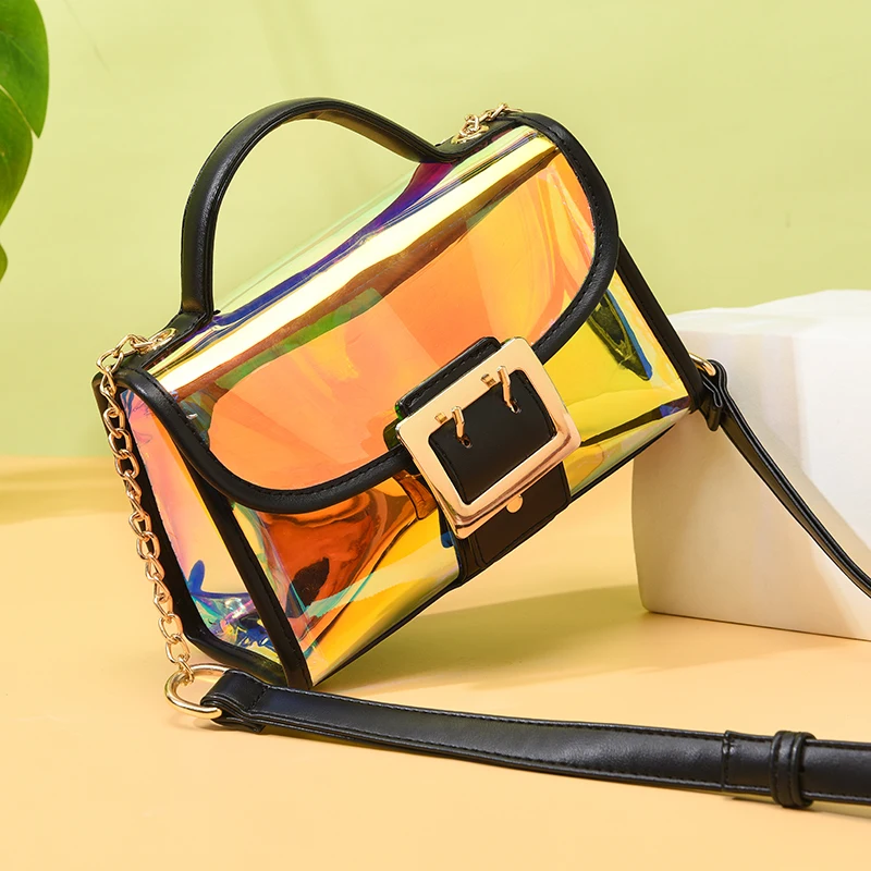 2019 новая сумка через плечо лазерная прозрачная Модный корейский рюкзак