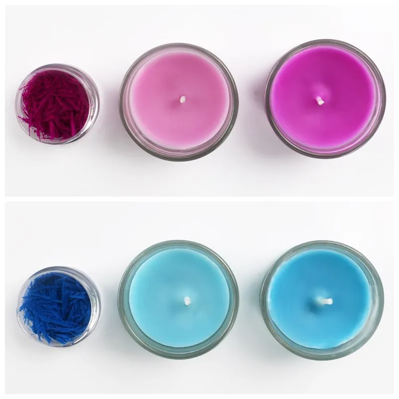 DIY краситель свечной экологически чистые с отделкой из материала другого цвета