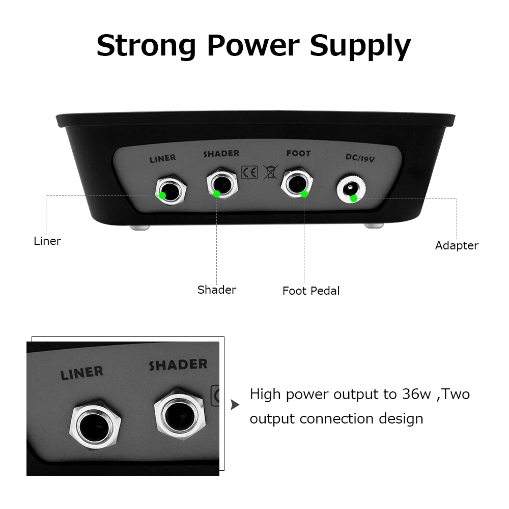 Полный комплект машины для татуировки Профессиональный тату набор с картриджи