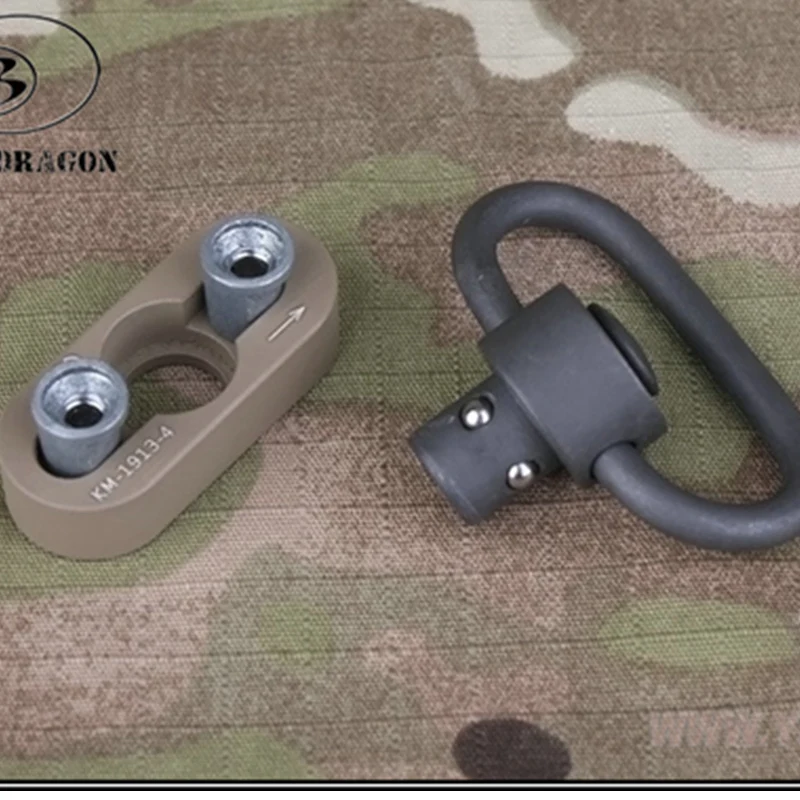 

Tactical Push Button QD Sling Swivel Keymod Rail Attachment Mount Adapter NV Style Keymod QD Direct Attach Sling Mount