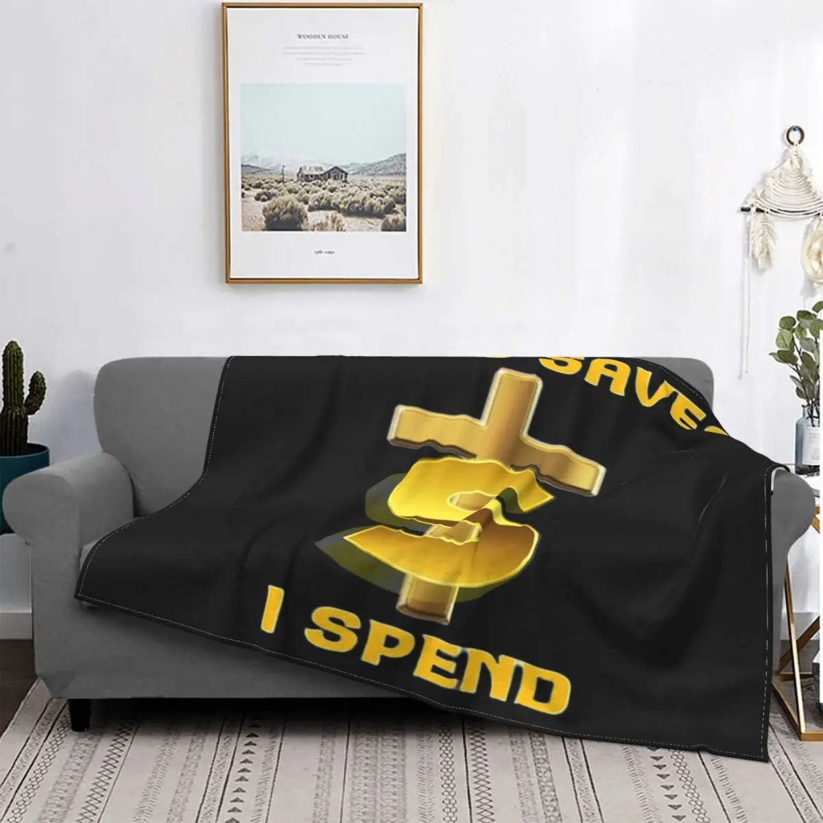 

Jesus ahorra Money, manta, para cama colcha, edredones a cuadros, funda para sofha, manta double, textil para el Доме de люкс