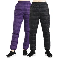 tectop winter women mens soft down pants windproof outdoor sports camping hiking skiing trekking breathable male trousers va677
