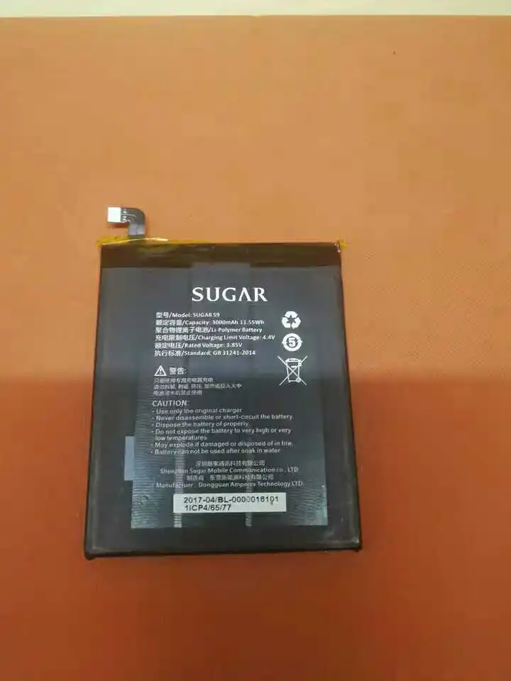 

3000mAh 3,8 V SUGAR S9 F9 F11