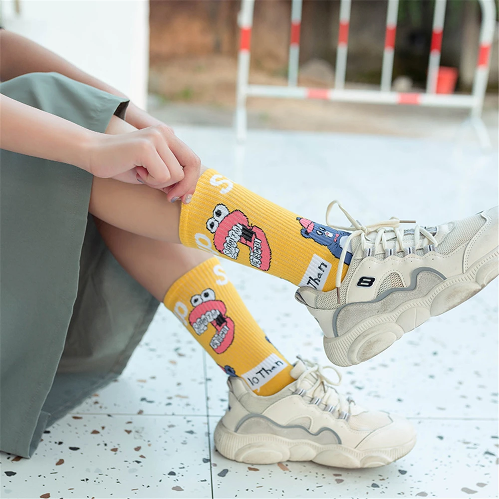 INS новые милые носки с героями мультфильмов японский корейский каваи хлопок