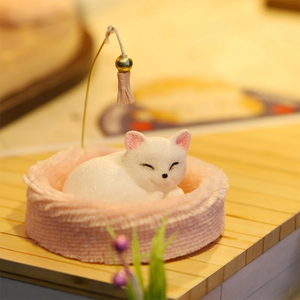 

Handcraft Miniature Dollhouse Plus LED Light & Dustproof Cover Wooden Crafts Cat & Coffee House 3D Puzzles Model Toys for Girls