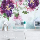 3D обои в скандинавском минималистическом стиле INS розовые растения лист цветок фото настенные фрески для гостиной Детская комната фоновая бумага для стен
