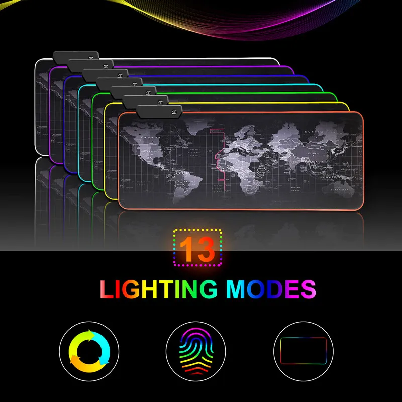 

250x350x4mm Gaming Mouse Pad RGB Mouse Pad Gamer Computer Mousepad RGB Backlit Mause Pad Large Mousepad Desk Keyboard LED pad