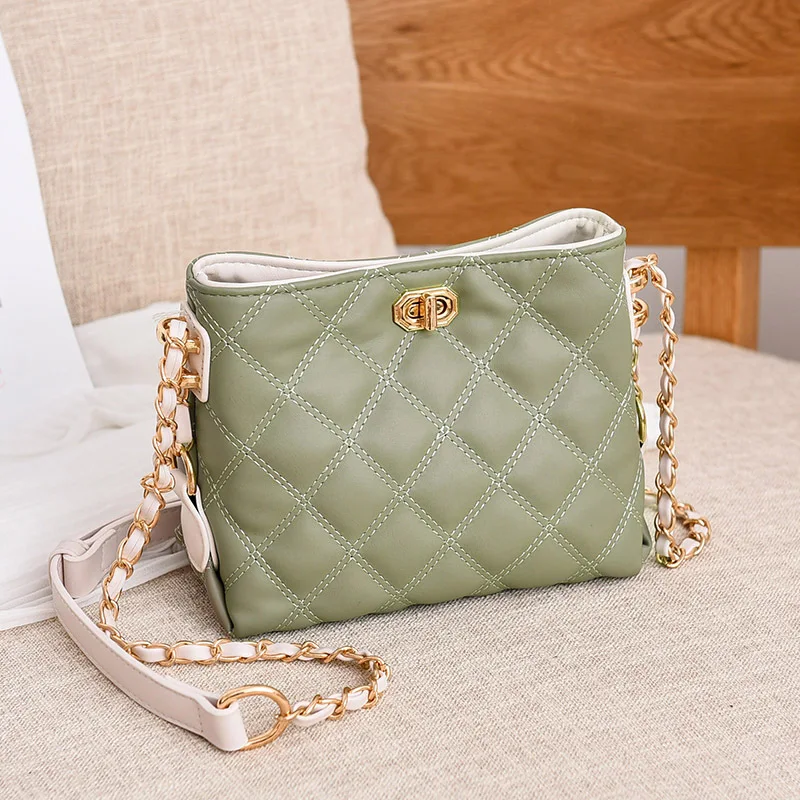 

2021 New Fashion Women Checkered Shoulder Messenger Bags All-match Casual Phone Purses Luxury Brand Lady Crossbody Designer Bag