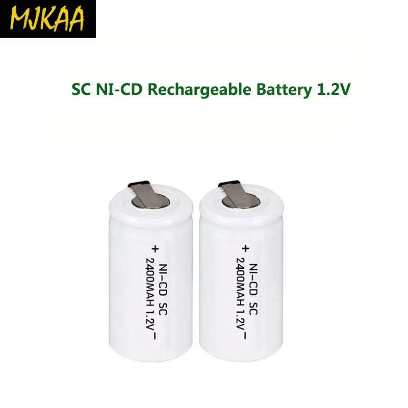 MJKAA 12/15 шт SC 1 2 V 2400mAh Ni CD аккумуляторная батарея 4/5 Sub C cd батареи для электрической