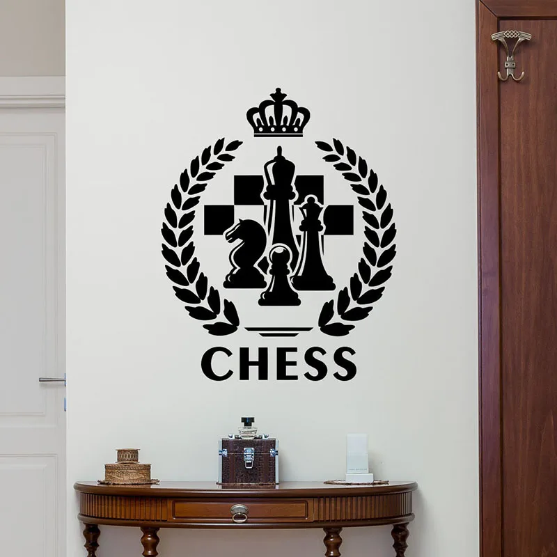 Шахматная Наклейка на стену доска постер спорт дверь окно Виниловая наклейка