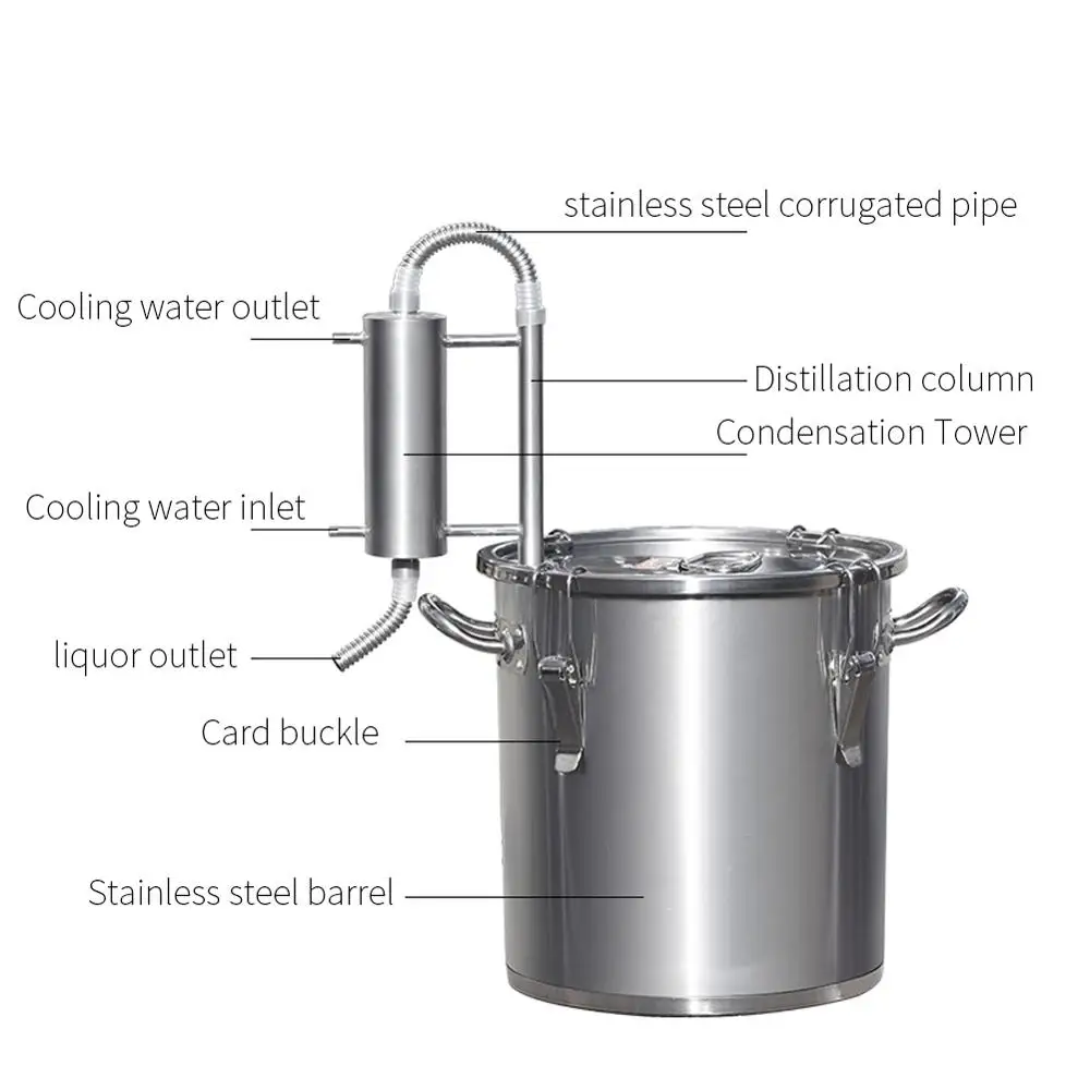 Новый 12л семейный маленький дистиллятор Moonshine самостоятельное вино инструменты