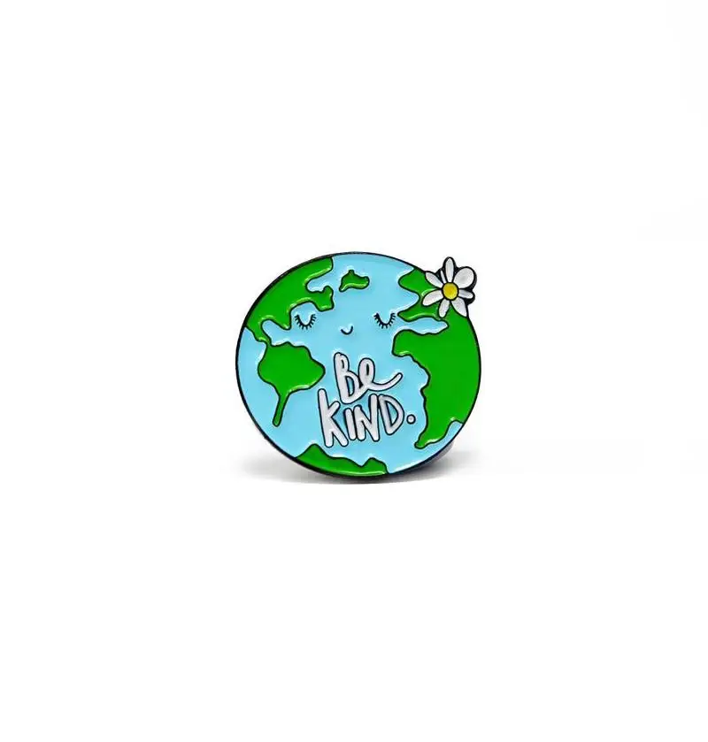 Мягкая эмалированная брошь Be Kind металлические броши World Environment значки аксессуары