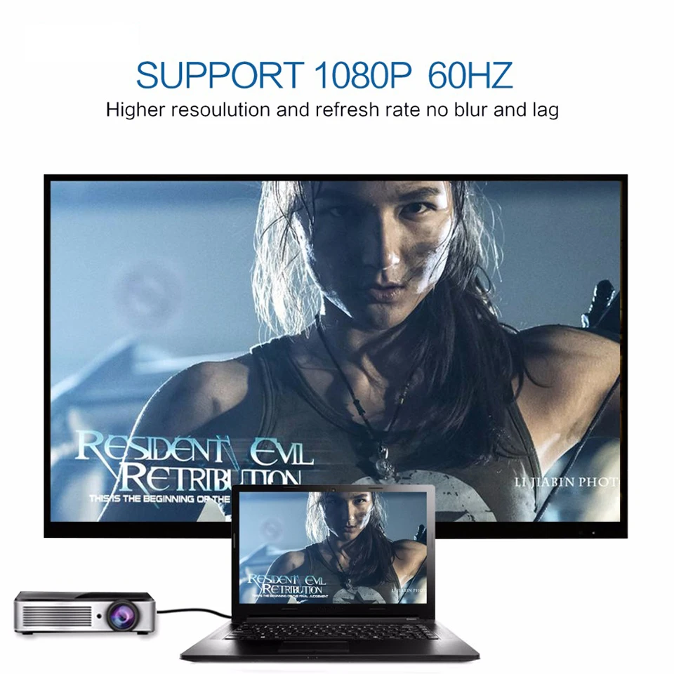 Адаптер конвертер VGA в HDMI 1080P адаптер для ПК ноутбука HDTV проектора Видео Аудио