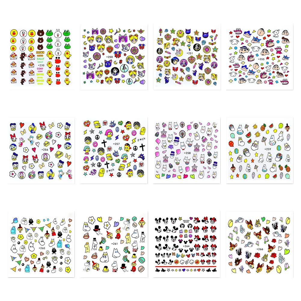 2 листов Kawaii Гель лак для ногтей наклейки в поли моментальный эффект! УФ гель Off White