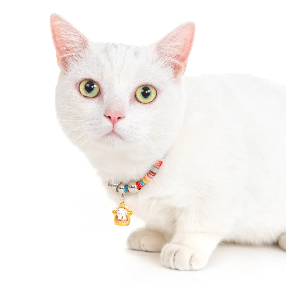 Творческий Тканый Ожерелье с котенком регулируемый собачий ошейник для домашних