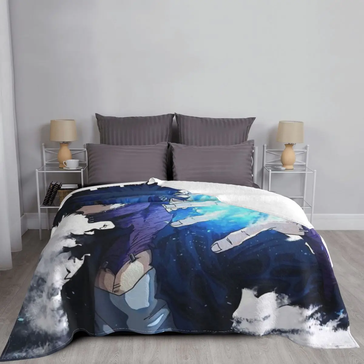 

Boku No Hero Dabi Bluefire Blanket Bedspread Bed Plaid Cover Beach Towel Bedspread 220X240