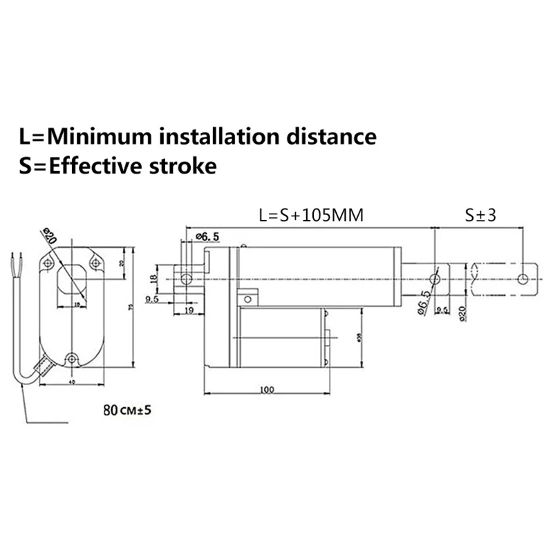 Фото 750N 4 18 дюймов 330Lbs Dc12V электродвигатель линейный привод для Lectric самостоятельного 750N 4 18 дюймов 330Lbs Dc12V электродвигатель линейный привод для Lectric самостоятельного