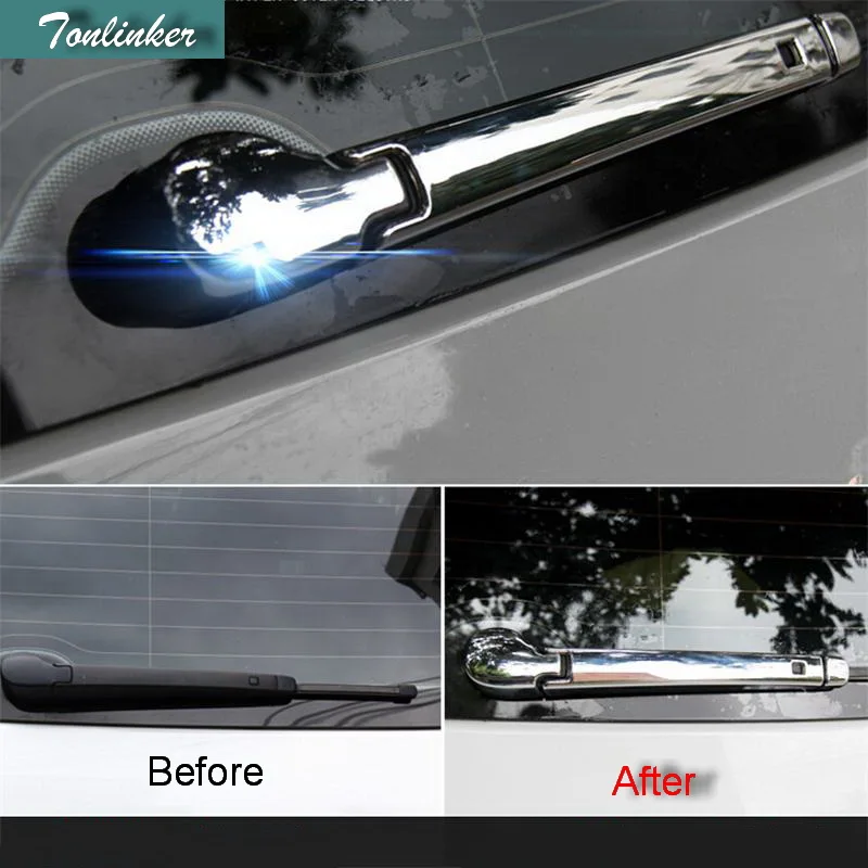 Tonlinker 4 шт. DIY наклеиваемого покрытия для автостайлинга из ABS Хромовая зеркальная