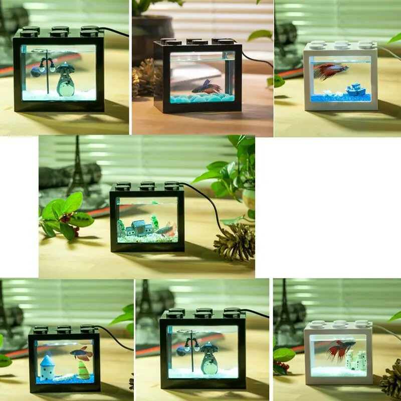 Мини аквариум с USB светодиодный светильник для аквариума|Большие и маленькие