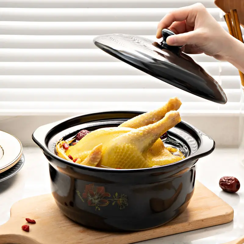 

Casserole Soup Pot Stew Pot Ceramic Small Casserole Soup Pot Gas Gas Open Flame Household Health Large Capacity Soup Pot