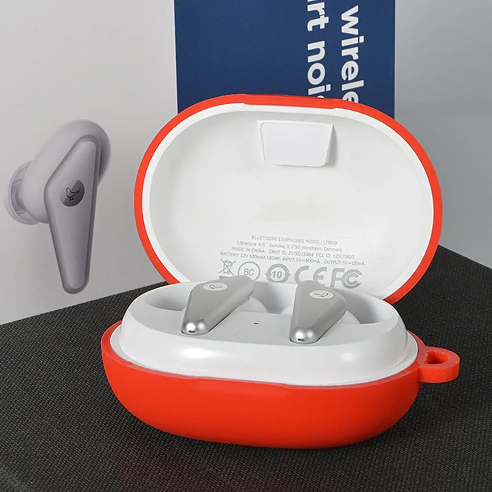 Беспроводные Bluetooth наушники защитный чехол настоящие вкладыши мягкий