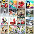 Полноразмернаякруглая Алмазная картина вышивка кофе клубника сексуальные птицы собаки бабочка стразы мозаика домашний Декор подарок