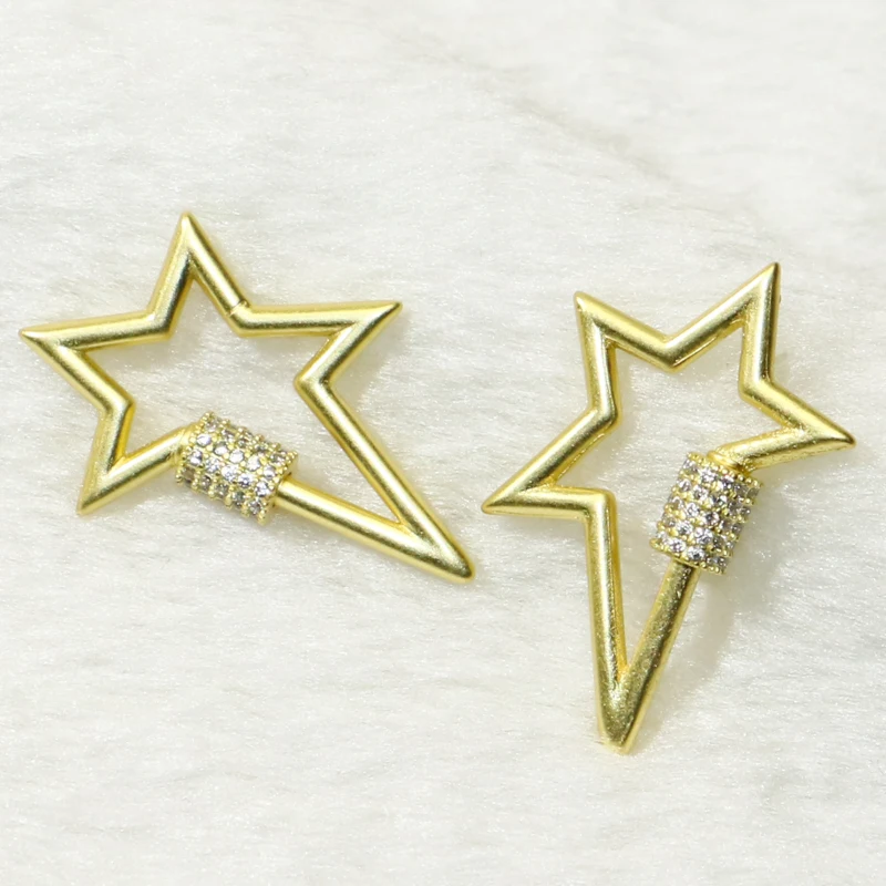 6 шт. матовый золотой кулон звезда подарок для леди изготовления ювелирных