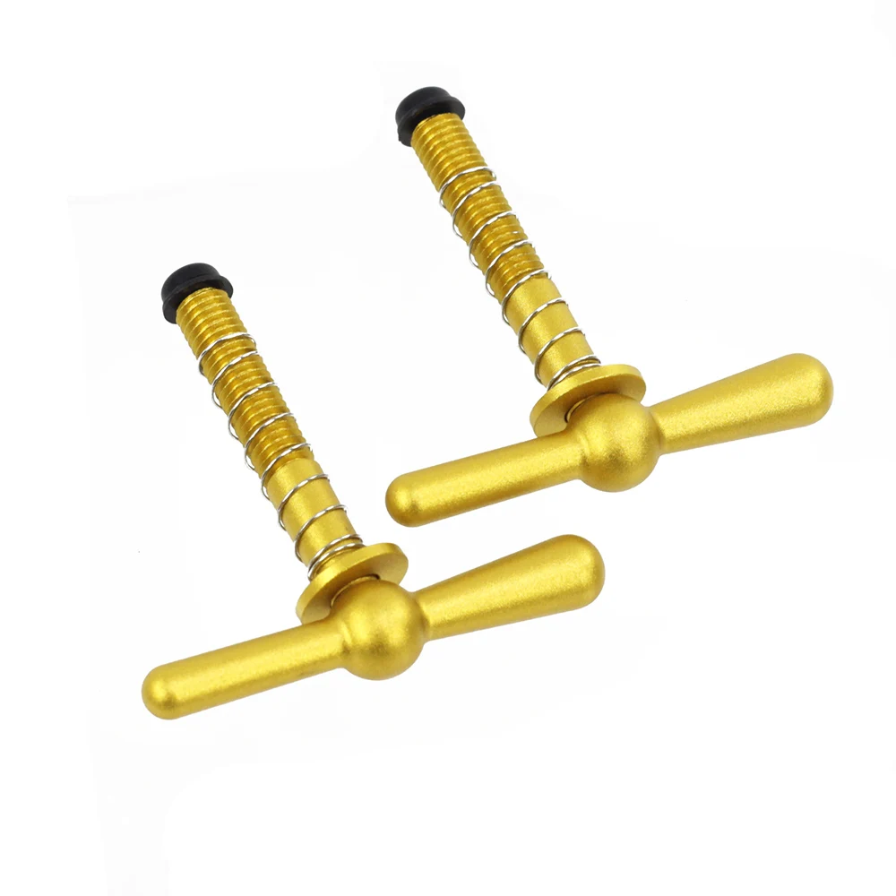 2pcs lever gold SILVEROCK СПЛАВ ШАРНИР зажимной рычаг предельная гайка легко оболочка Магнитная для Brompton 3Sixty складной велосипед C пряжкой Brompton аксессуары - Цвет: 2pcs lever gold