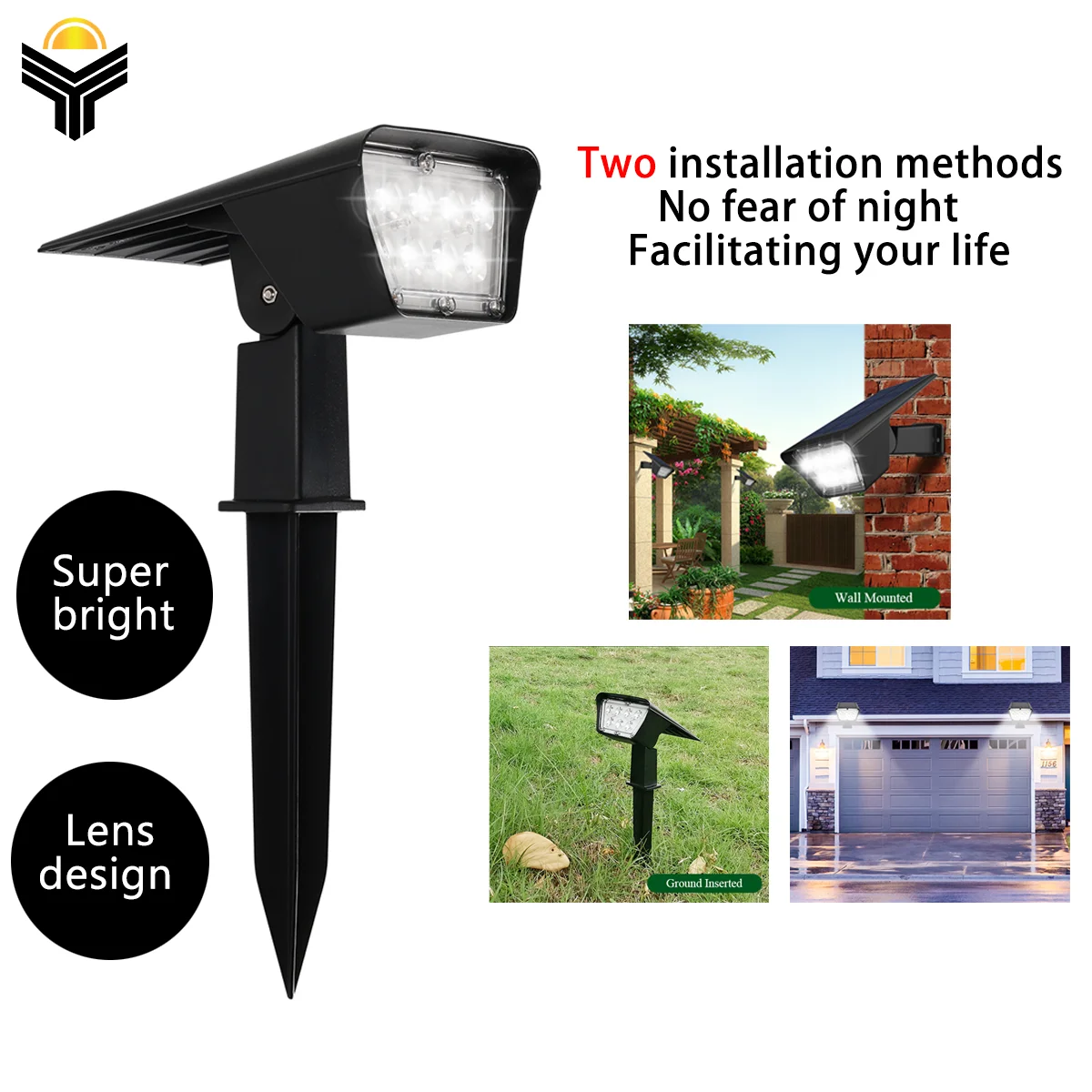 

Jardin Yard Home Garden Decoration Adjustable Solar Spotlight LED Outdoor Solaire Luces Exterior Light Waterproof Luz Solares