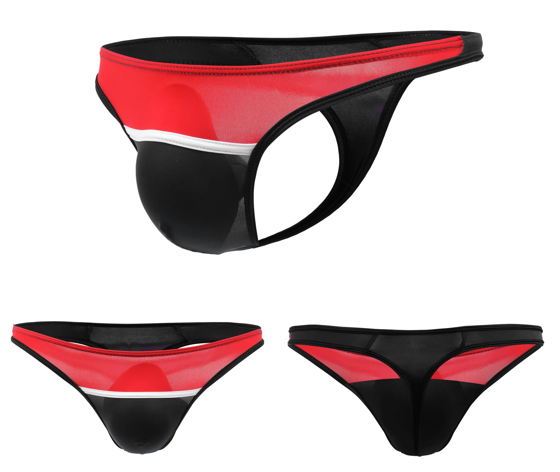 Мужские брифы сексуальное нижнее белье для геев гладкие из ледяного шелка