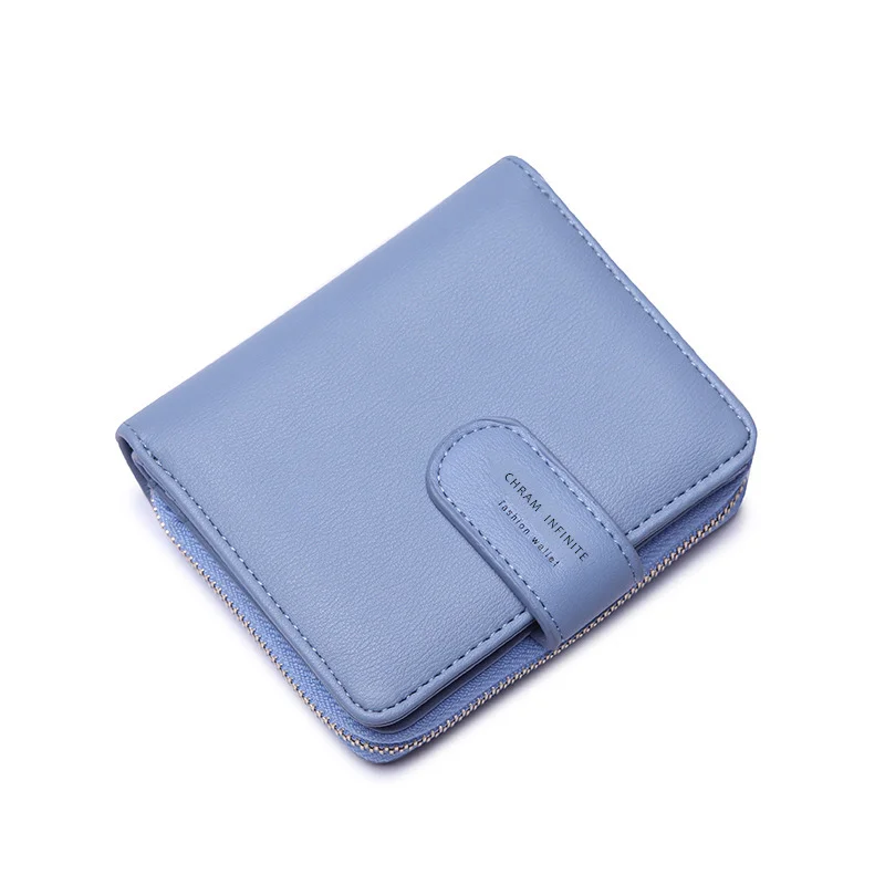 

New Women Wallet Many Departments Card Holder Foldable Ladies Small Purse Zipper Hasp Card Case High Quality Female Wallets