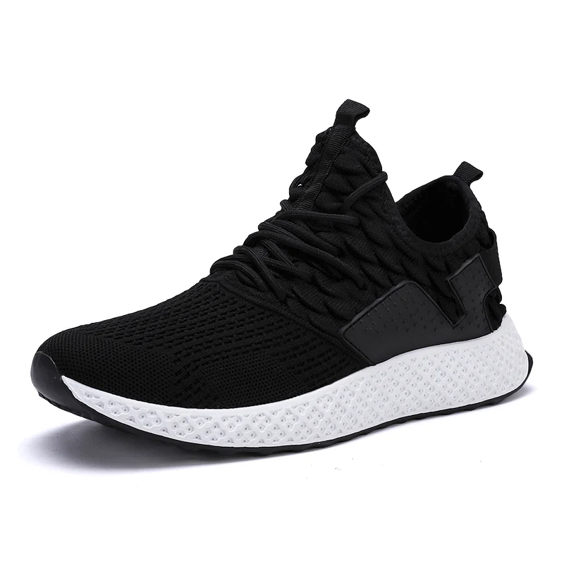 New Brand Autumn Breathable Mesh Men Sneakers No-slip Casual Shoes Flyknit Male Lace up Wear-resistant tenis masculino | Обувь