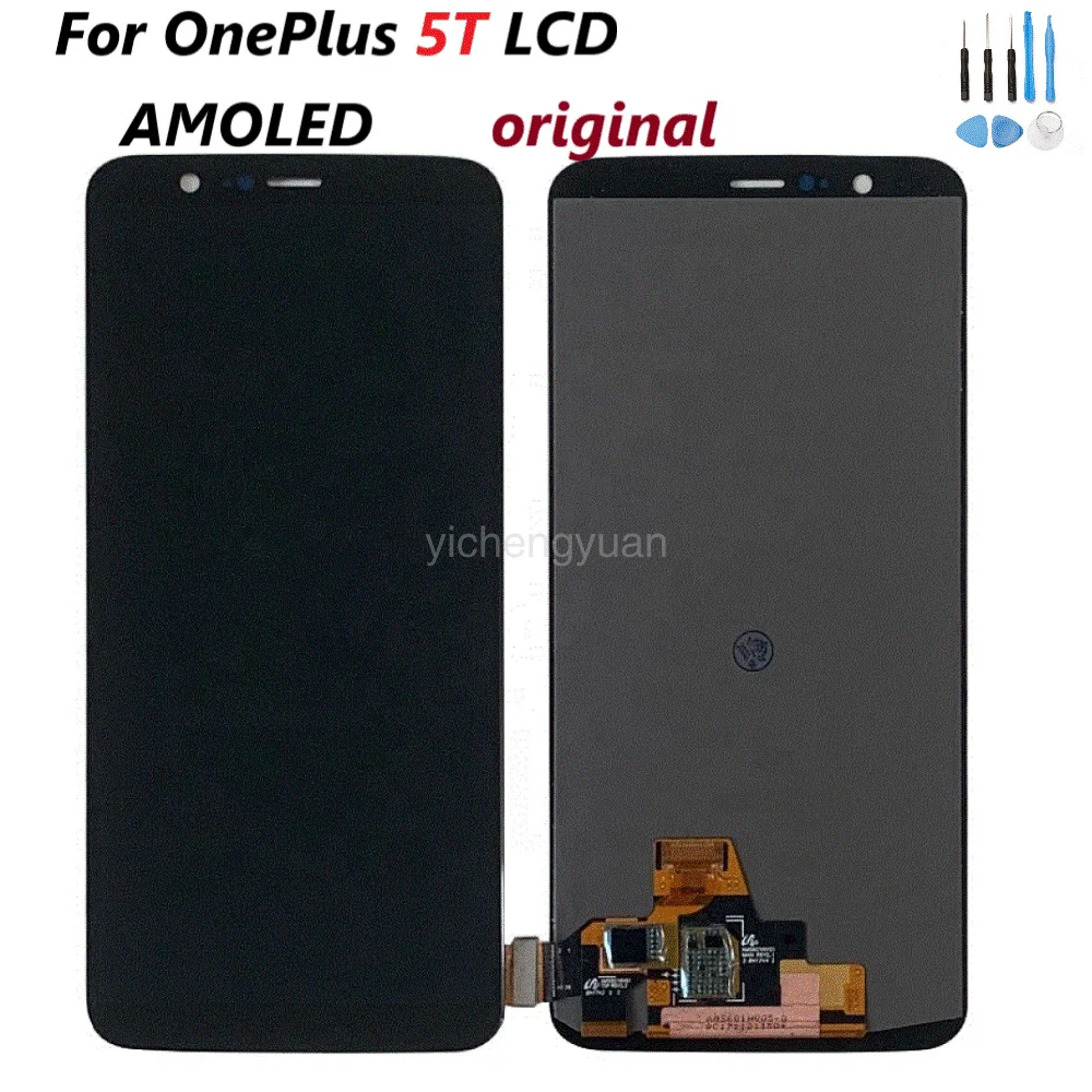 Оригинальный ЖК дисплей для Oneplus 5T A5010 сенсорный экран дигитайзер AMOLED Oneplus5T 1 + с