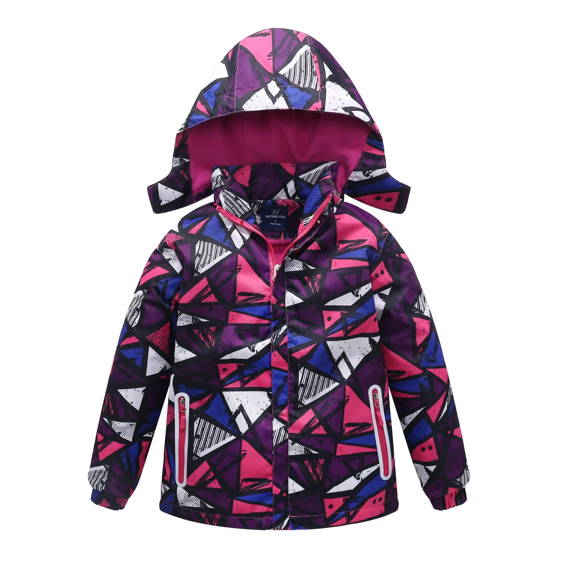 Waterproof Child Coat Baby Boys Girls Jackets Warm Children Outerwear Clothing Detachable Cap Polar Fleece For 3-16 Years Old