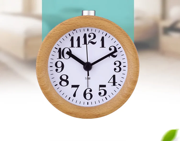 Деревянный креативные часы светильник и удобный будильник простой дизайн