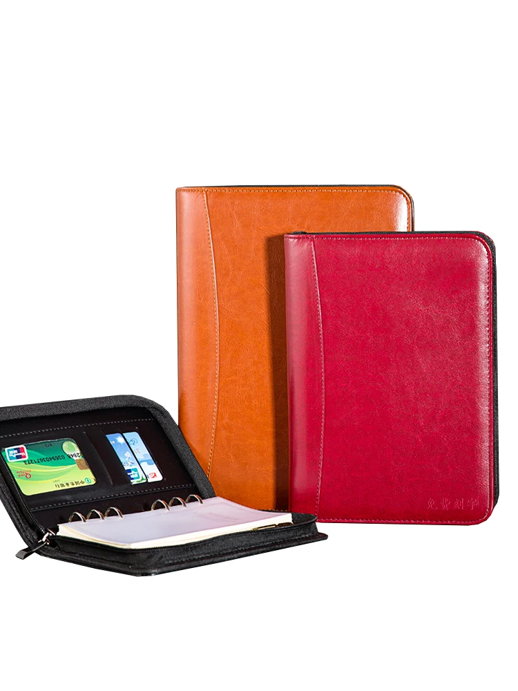 Блокнот-органайзер A6 A5 MiniA4 из искусственной кожи многофункциональная кожаная