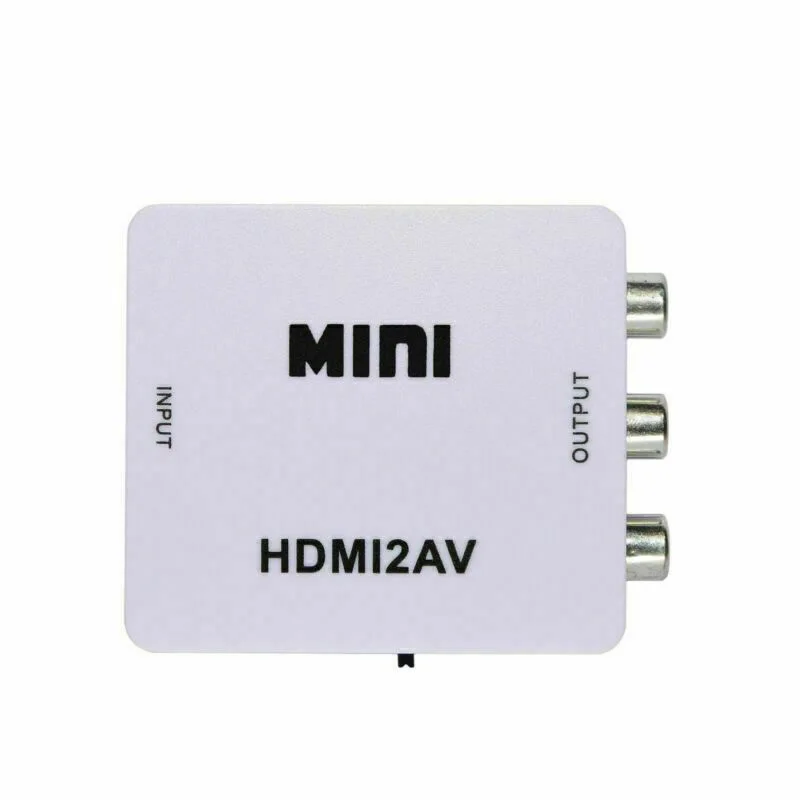 Мини Портативный Белый композитный 1080P HDMI к RCA аудио видео CVBS AV адаптер конвертер