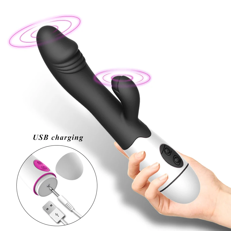 30 Speed Rabbit Vibrator Female Clitoral Stimulation Rechargable Realistic Dildo G Spot Magic Wand Adult Women Sex Toys | Красота и