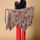 Женская леопардовая юбка для соревнований, юбка для латинских танцев, одежда для бальных танцев, для занятий сальсой, самбой, румбой