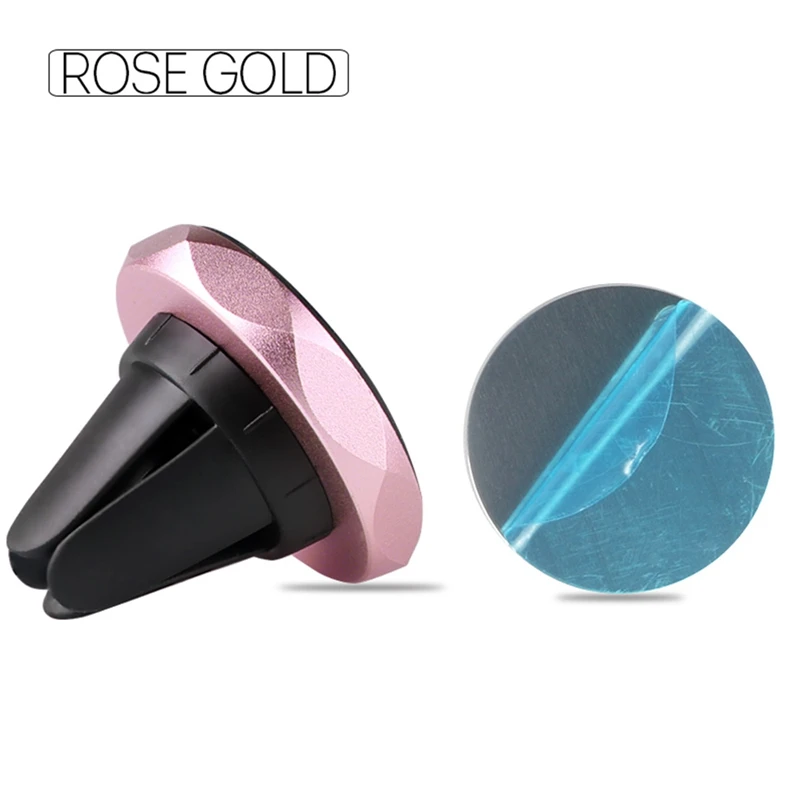 Rose Not Rotatable Универсальный магнитный держатель телефона в автомобиль для iphone 11X7 gps приборная панель держатель телефона стенд вентиляционное отверстие крепление кронштейн магнитный держатель - Цвет: Rose Not Rotatable