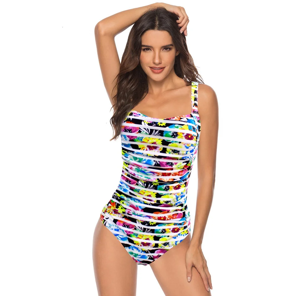 2020 пикантные Одна деталь с низким вырезом на спине размера плюс купальник пуш ап