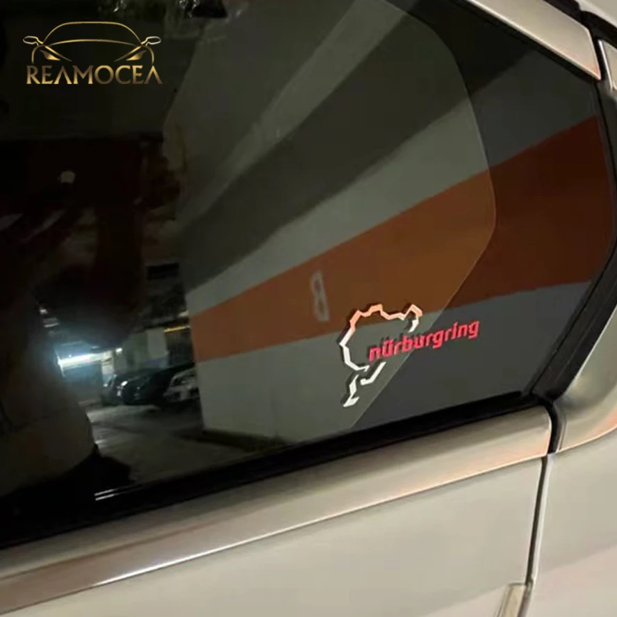 

Reamocea 2x Nurburgring Car Stickers Race Car Motorsport Vinyl Decor Emblem Sticker For Car Body Window Laptop Motorcycles Truck