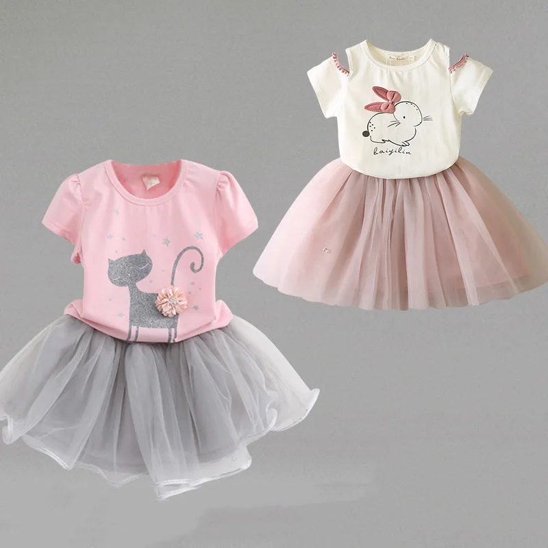 Комплекты детской одежды Коллекция 2020 года Новый стиль Сетчатое платье с