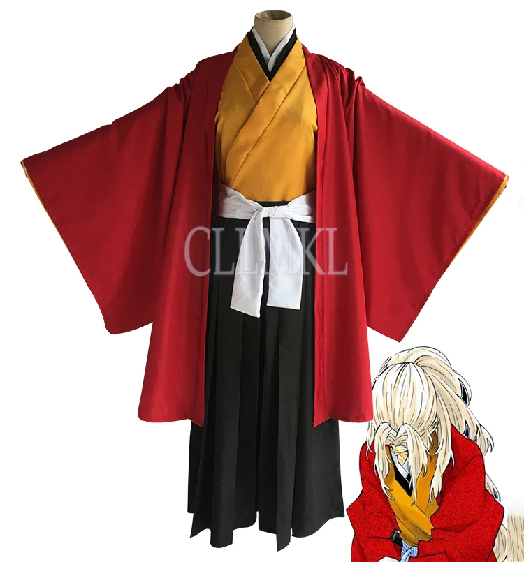 

Demon Slayer: Kimetsu no Yaiba Cosplay Kokushibou Costume Upper Moon One Tsugikuni Michikatsu Uniform Kimono Suit