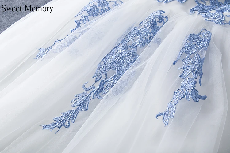 

Sweet Memory Short Dress 2021 Elegant Women Vestidos Applique Lace Up Prom Dresses Princess Robe Banquet Wedding Party Ball Gown