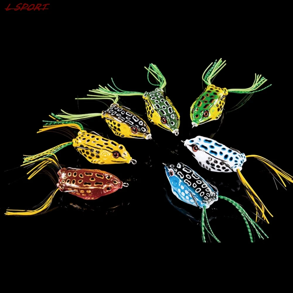 

1 PCS Random Cute Frog Topwater Fishing Lure Crankbait Hooks Bass Artificial Fish Bait Tackle 5cm