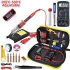 Электрический паяльник JCD 80 Вт, с цифровым дисплеем, с регулировкой температуры, 220 В, 110 В, сварочный инструмент, керамический нагреватель, насадки для пайки