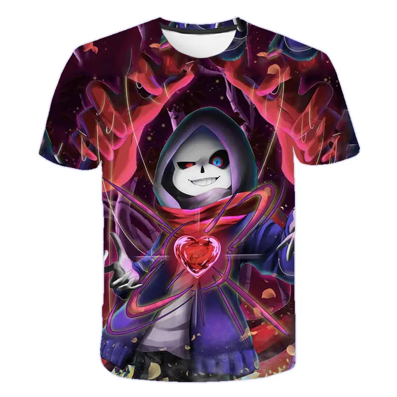 

tops clothes for girls baby boy clothes Undertale t Shirt cute skull T-shirt 3D Print kawaii harajuku casual Short Sleeve Tshirt